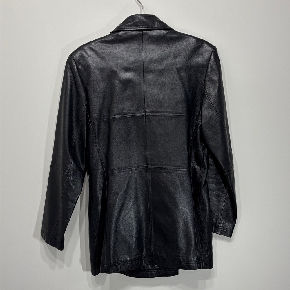 Wilson Leather Double Breasted Leather Jacket Black Medium - Picture 3 of 14